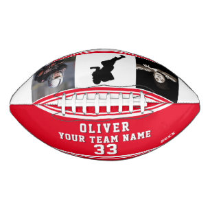 Red Team Name Player Number 2 Photo American Football