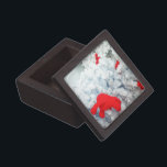 Red Teddy bear in Christmas Tree Gift Box<br><div class="desc">Red Teddy Bear in White Christmas Tree</div>