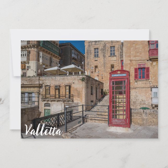 Red telephone booth in Valletta Malta (Front)