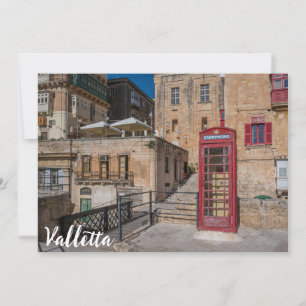Red telephone booth in Valletta Malta