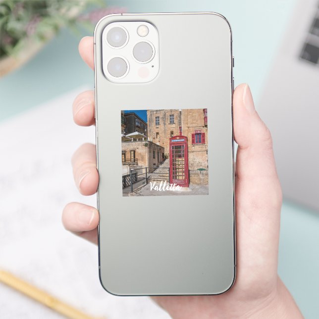 Red telephone booth in Valletta Malta (Phone)