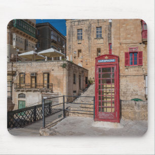 Red telephone booth in Valletta Malta Mouse Mat