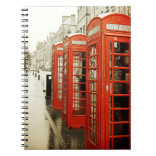Red telephone booths notebook