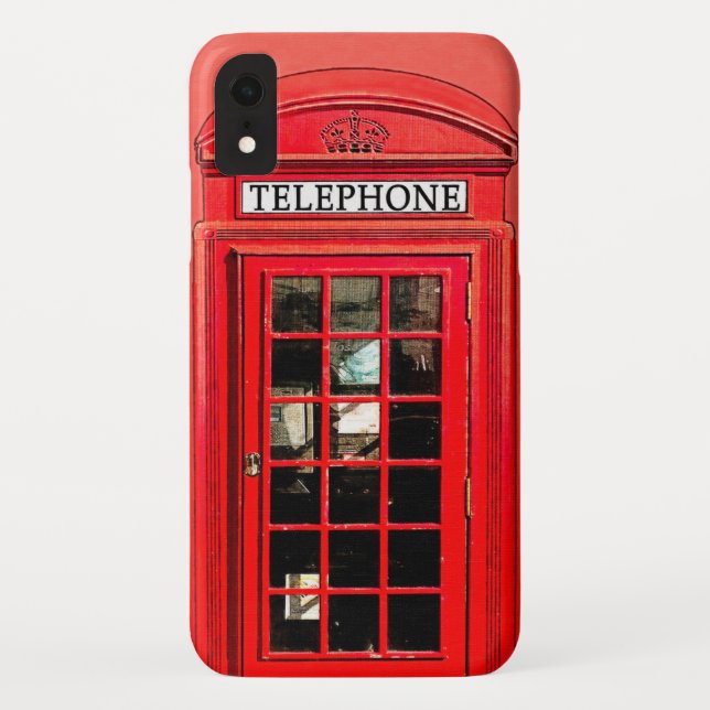 Red Telephone Box - British Design iPhone XR Case (Back)