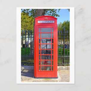 Red Telephone Box, Greenwich London UK Postcard