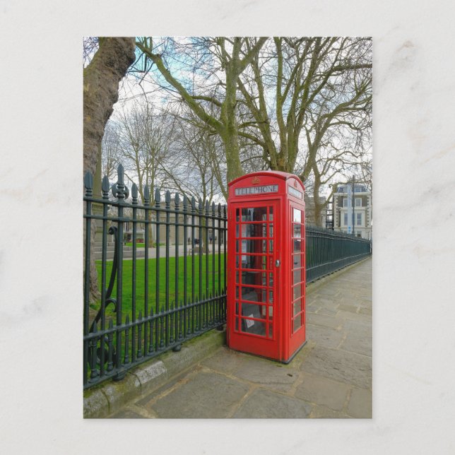 Red Telephone Box, Greenwich London UK Postcard (Front)