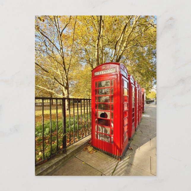 Red telephone box, London UK Postcard (Front)