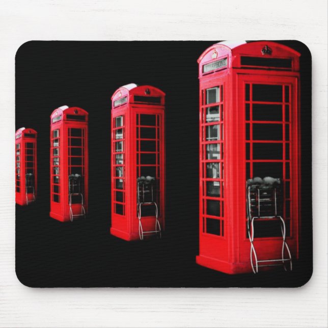 Red Telephone Box Mouse Mat (Front)