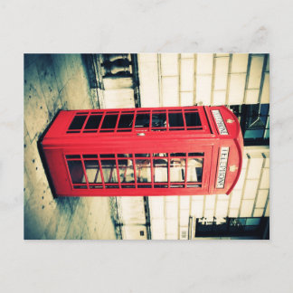 red telephone box postcard