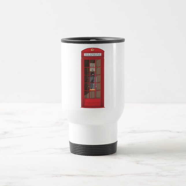 Red Telephone Box Travel Mug (Center)