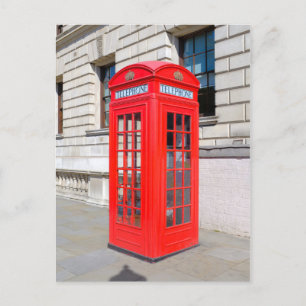 Red Telephone Box, Westminster London Postcard