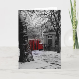 Red Telephone Boxes Holiday Card