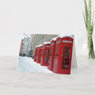 Red Telephone Boxes Holiday Card