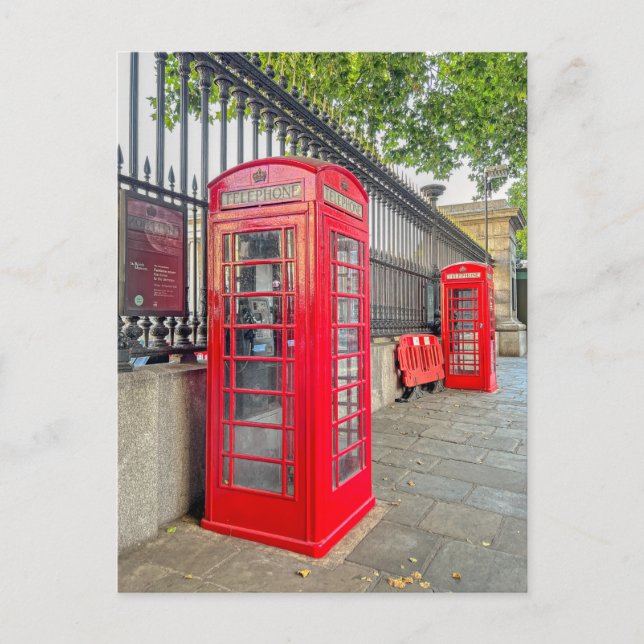 Red telephone boxes, London UK Postcard (Front)