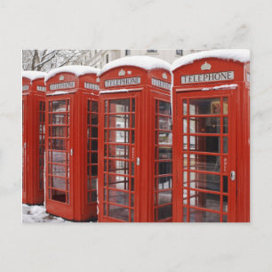 Red telephones near Big Ben Postcard