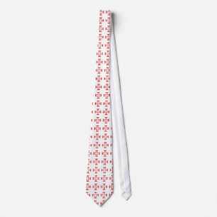 Red Templar Cross pattern Tie