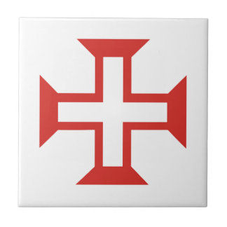 Red Templar Cross Tile