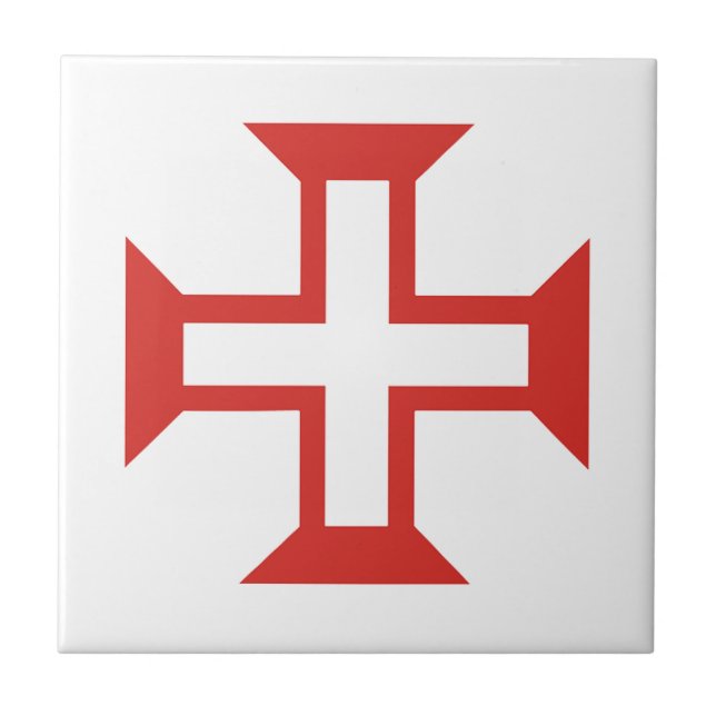 Red Templar Cross Tile (Front)