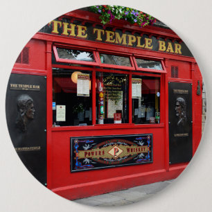 Red Temple Bar pub in Dublin button