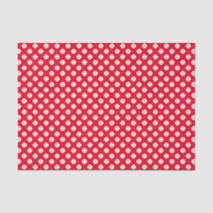 Red tennis ball print Christmas gift Tissue Paper