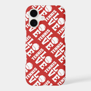 Red Tennis Love Pattern