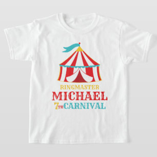Red Tent Circus Carnival Birthday Shirt