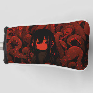 Red Tentacle Horror Anime Girl Golf Head Cover