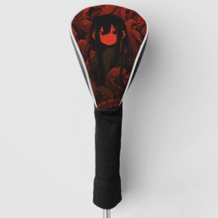 Red Tentacle Horror Anime Girl Golf Head Cover