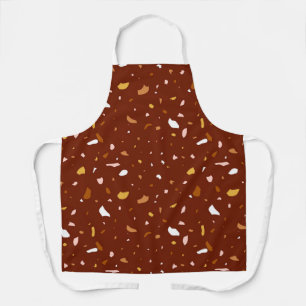 Red Terrazzo Pattern Apron