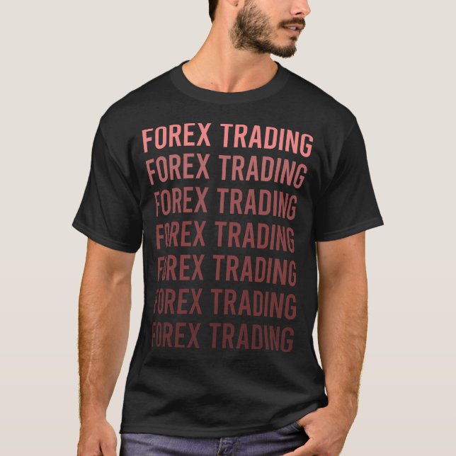 Red Text Forex Trading Trader T-Shirt (Front)