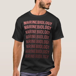 Red Text Marine Biology Biologist T-Shirt