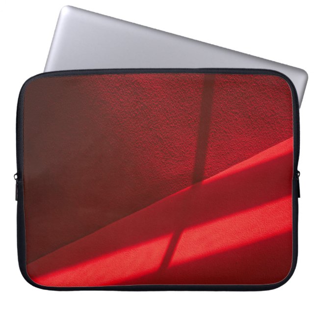 Red textile in close up photography laptop sleeve (Front)