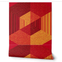 Red textured 3D effect "Ratti_Creative_Arts"