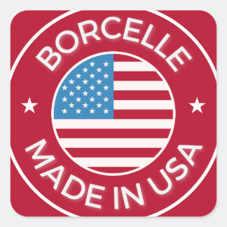 Red Textured Made in USA Circle Sticker