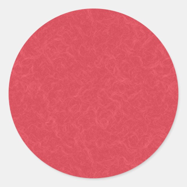 Red textured surface with subtle swirling pattern classic round sticker (Front)