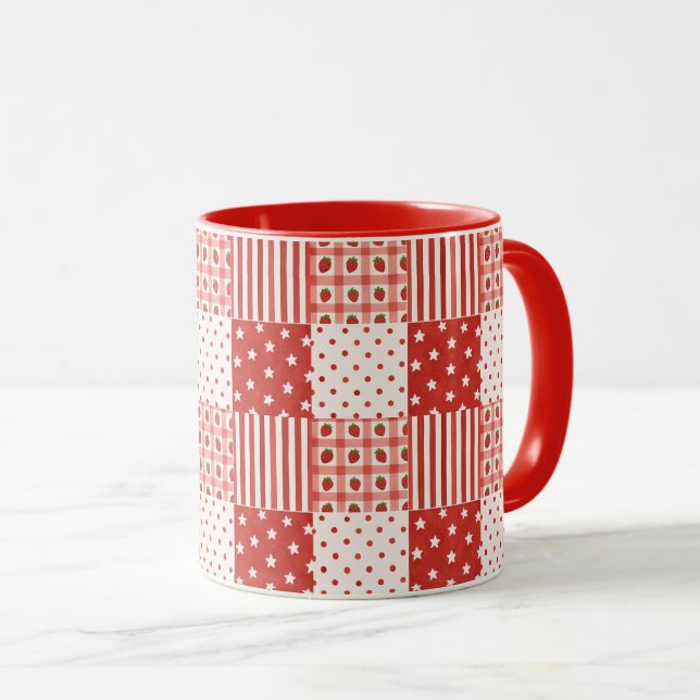 Red Textures Mug (Front Right)