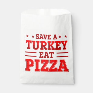 red thanksgiving save turkey pizza favour bags