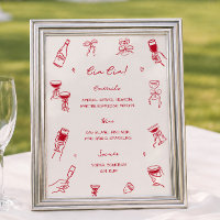 Red Thats Amore Bridal Shower Cin Cin Bar