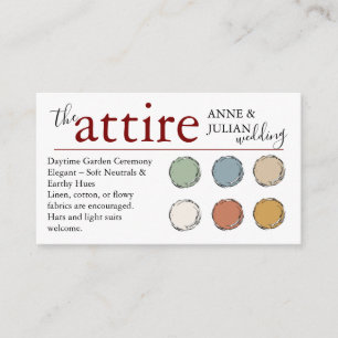 Red The Attire QR Code enclosure Card 