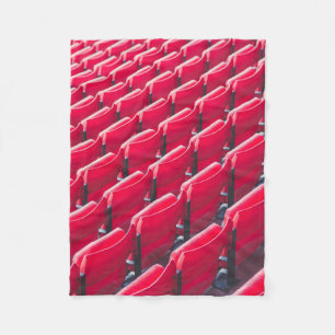 Red theater chairs fleece blanket
