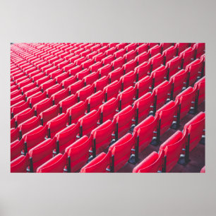 Red theatre chairs poster