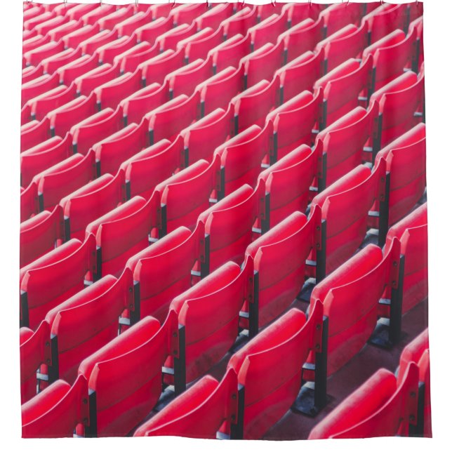 Red theatre chairs shower curtain (Front)