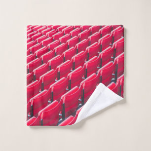 Red theatre chairs wash cloth