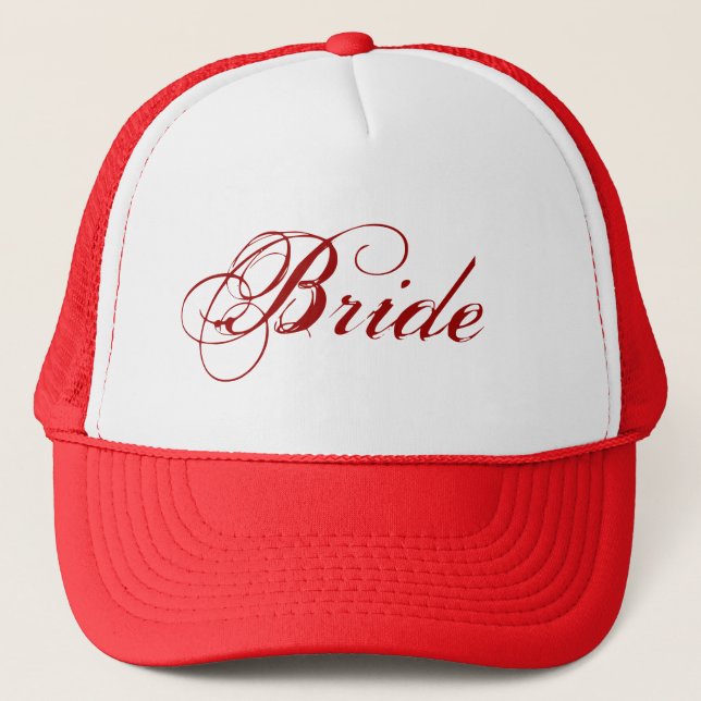 Red theme simple Bride hat (Front)