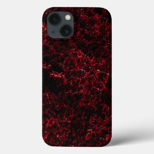 Red thick sponge upon dark red background iPhone 13 case