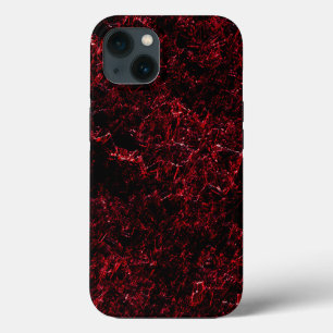 Red thick sponge upon dark red background iPhone 13 case