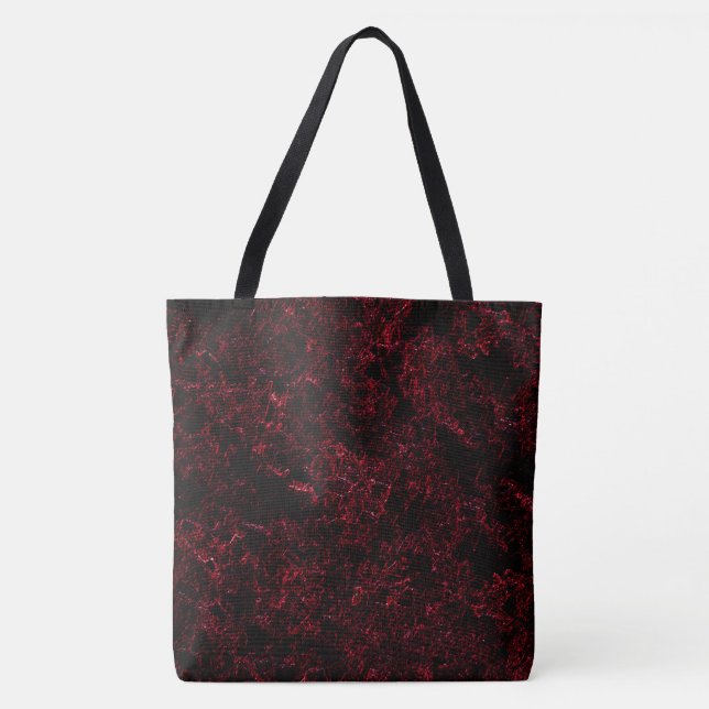 Red thick sponge upon dark red background tote bag (Front)