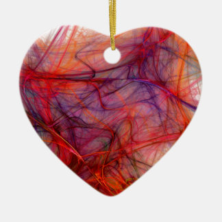 Red threads ceramic tree decoration