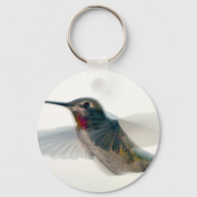 Red-Throated Hummingbird Key Ring (Front)