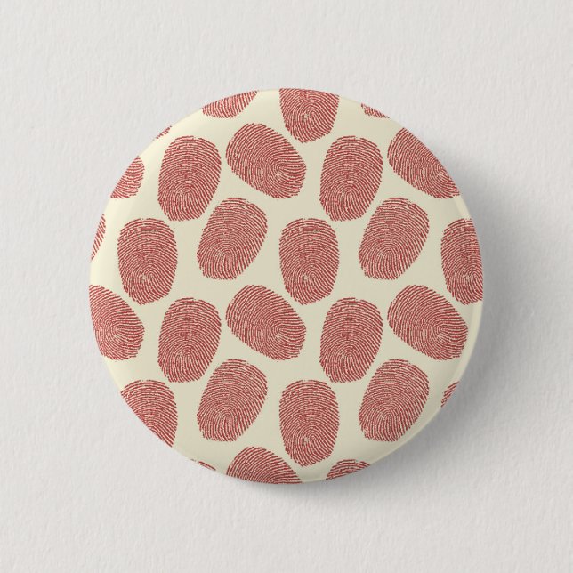 Red Thumbprint Pattern 6 Cm Round Badge (Front)